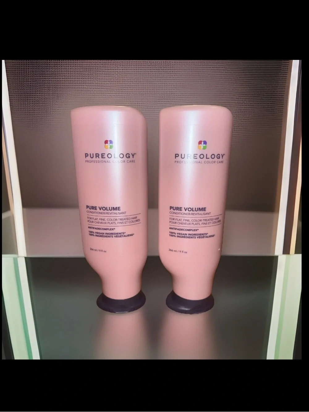 Pink PureOlogy HYDRATE SHEER CONDITIONER DUO 2 Bottles Of Conditioner